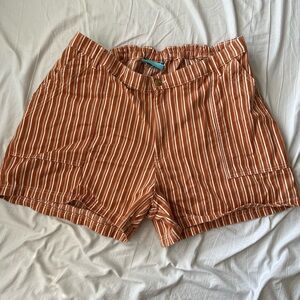 Big Bud Press “Work Pants” Striped Brown Shorts, Size 2XL (Waist 42-47)
